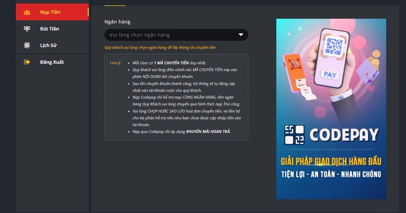 Thanh toán bằng code pay đang là chọn lựa hàng đầu của người chơi