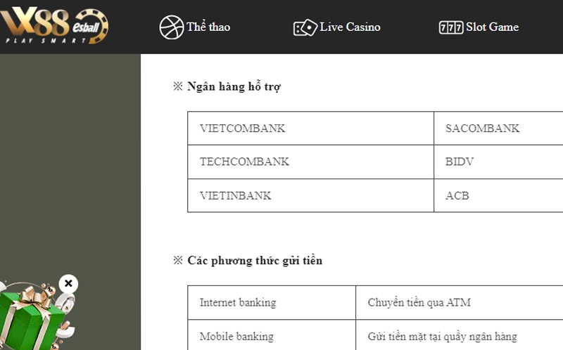 Nạp tiền VX88 Esball chỉ với vài thao tác đơn giản