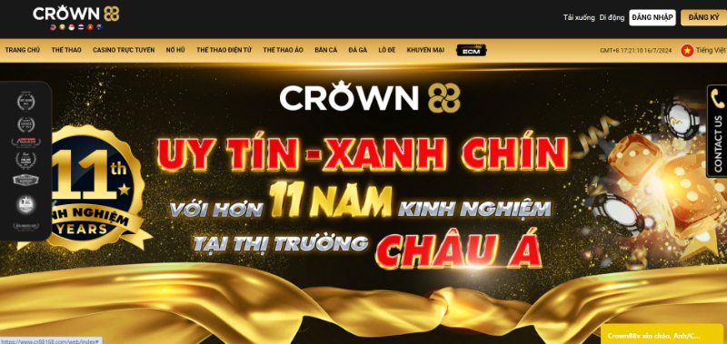 Một số thông tin cơ bản về nhà cái cá cược hàng đầu Crown88