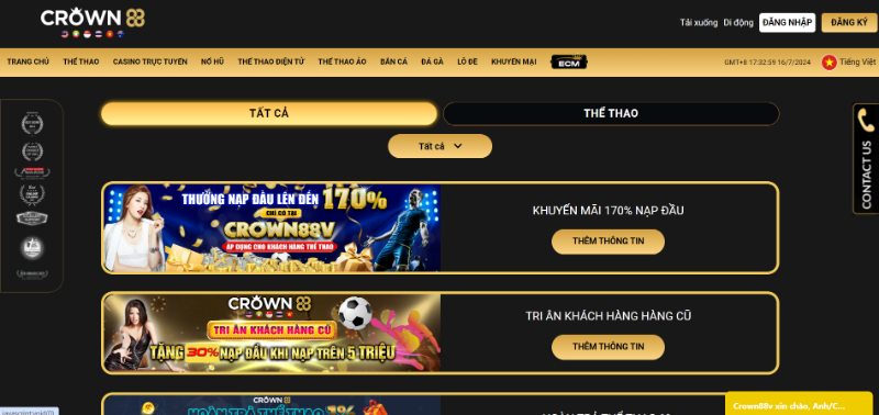 Nhà cái mang đến đa dạng những chương trình khuyến mãi cực khủng